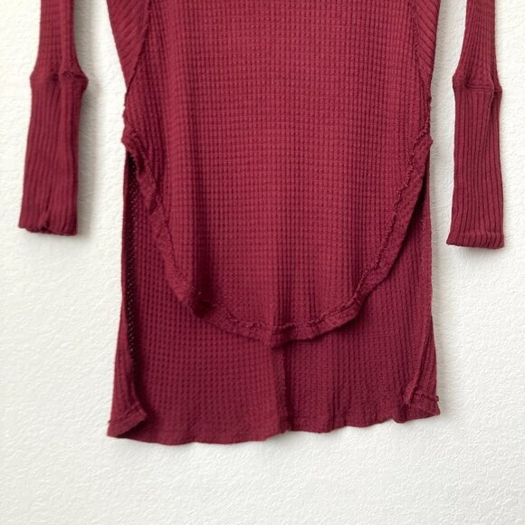 Free People Ventura Slouchy Thermal Waffle Knit Oversized Tunic Top - Picture 5 of 13